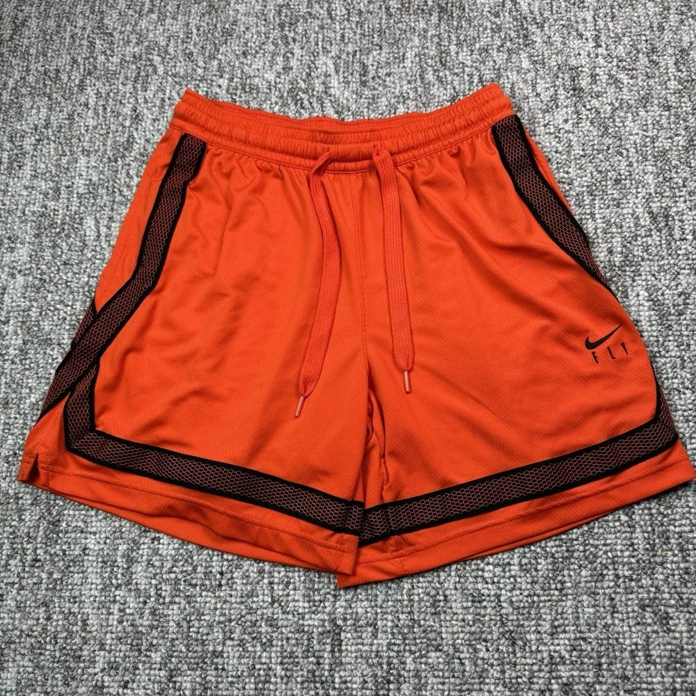 Nike Air Shorts Womens Medium Athletic Breathable Lightweight Stretch Orange